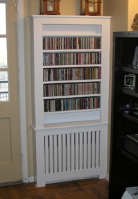 radiator cover cd shelves